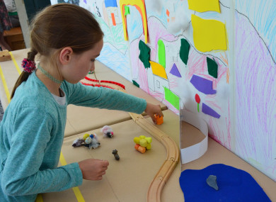 Fun at the Hunt Museum Limerick. A budding city planner, perhaps?
