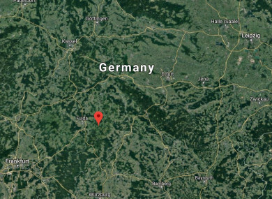 The plane crash landed next to a highway on Wasserkuppe mountain in Germany.