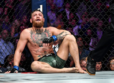 McGregor suffered defeat in Las Vegas.