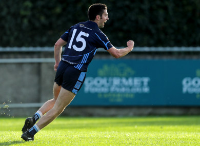 St. Jude's Padraic Clarke celebrates scoring a goal.