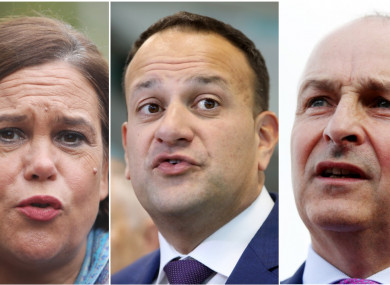 The leaders of the three largest political parties.
