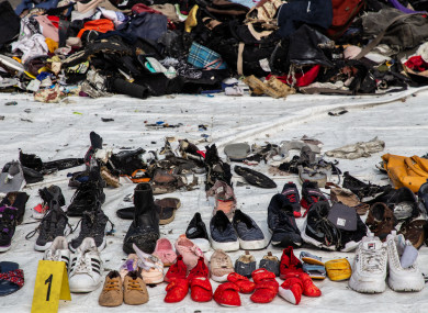 The personal belongings that have been recovered from the crash site.