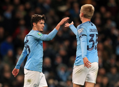 Brahim Diaz, left, grabbed a brace as Pep Guardiola's young guns impressed against Fulham.
