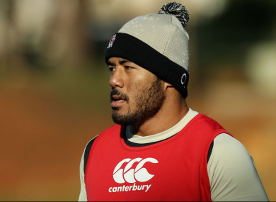 England centre Manu Tuilagi is in a race to be fit.