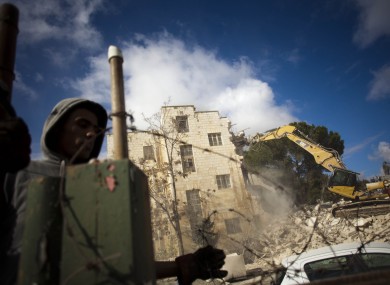 Israeli bulldozers demolish the Sheperd Hotel in East Jerusalem earlier this month. Palestinian negotiators offered control of East Jerusalem in 2008 and 2009, according to new leaked reports.