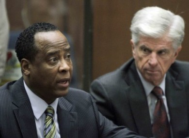 Dr Conrad Murray, left, appeared in court in LA on 25 January, 2011.