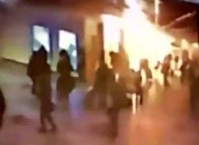 A CCTV still capturing the moment of the explosion at Domodedovo airport last month.