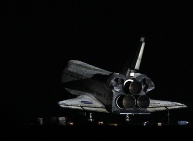 Endeavour lands after her final flight at the Kennedy Space Center in Florida this morning.
