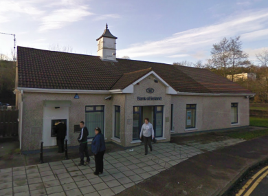 The Bank of Ireland branch in Glanmire, where this morning's attempted raid occurred.