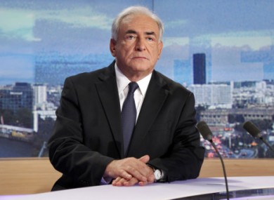 Dominique Strauss-Kahn waiting for a television interview on 18 September.