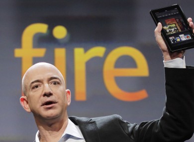 Jeff Bezos launching the Amazon Kindle Fire today.