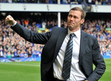 The Everton legend made an emotional appearance during last season's home fixture with Manchester City.
