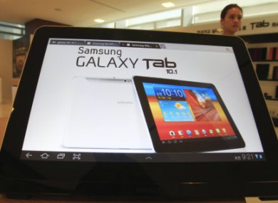 A Galaxy Tab 10.1 on display in Seoul, South Korea in July.
