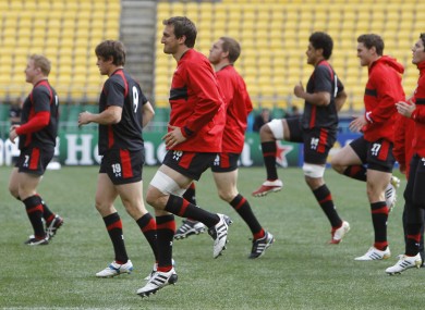 Wales train ahead of the game tomorrow.