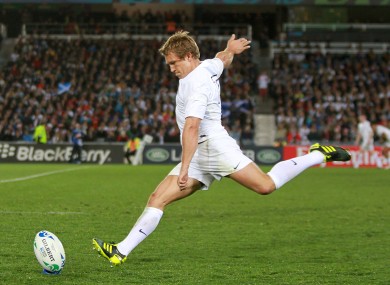 Jonny Wilkinson: there's a 50% chance that he missed this one.