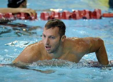 Thorpedo: he's back... in the pool, at least.
