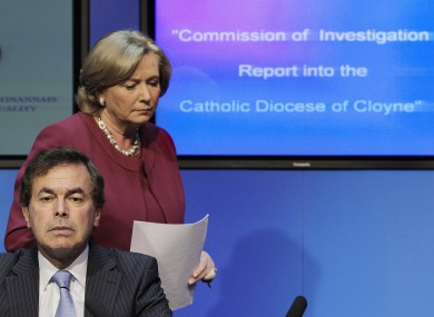 Children's Minister Frances Fitzgerald and Justice Minister Alan Shatter at the publication of the truncated Cloyne Report in July of this year