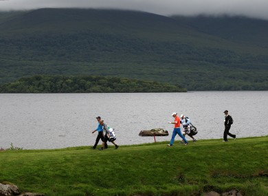 Germany's Marcel Siem and France's Alexandre Kaleka walk off the fourth tee during day four of the Irish Open at Killarney Golf and Fishing Club last year.