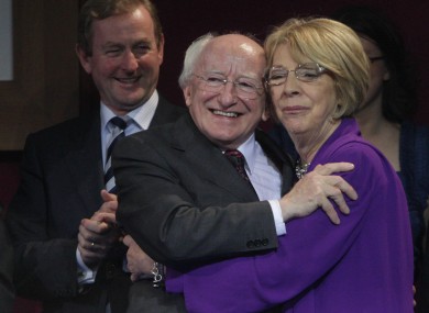 Michael D and Sabina on the night of the presidential count