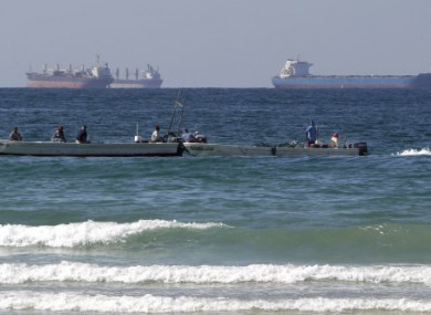 Fishing boats and oil tankers south of the Strait of Hormuz, which Iran is threatening to close.
