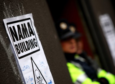 Gardaí at the building on Great Strand Street, Dublin on Saturday