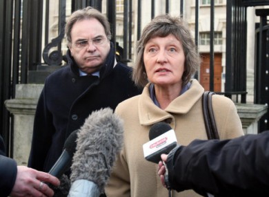 Geraldine Finucane, wife of Pat, outside court today after being granted a judicial review.