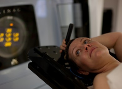 Anne Gildea during one of many hospital appointments after she was diagnosed with breast cancer.
