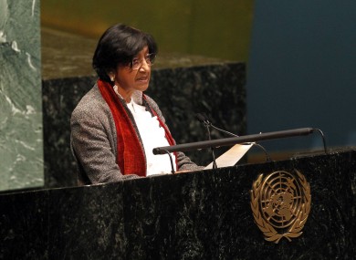 The UN's High Commissioner for Human Rights Navi Pillay l