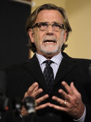 Lawyer John Henry Browne speaks to the press last week.