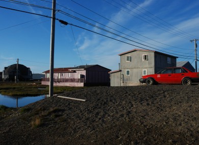General view of homes in Barrow, Alaska
