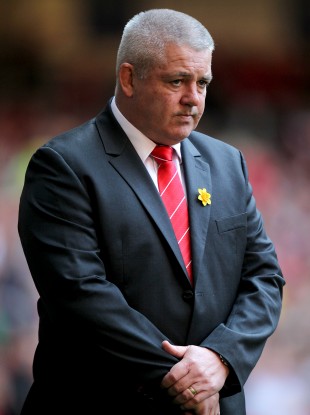 Gatland during this year's Six Nations.
