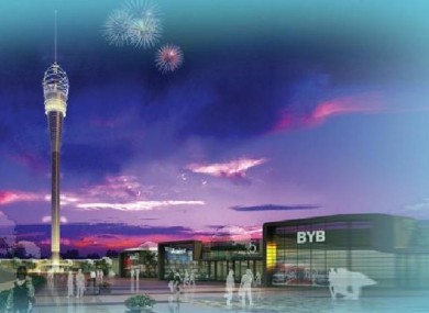 An artist's impression of the China Europe Trading Hub proposed for Athlone.