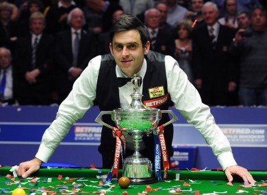 O'Sullivan smiles for the cameras following his victory.