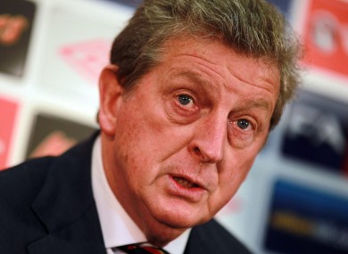 Roy Hodgson faces the press at Wembley yesterday.