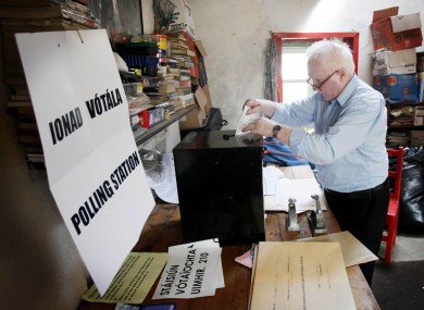 Voting on the island of Inishfree on Monday.