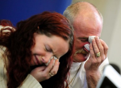 16 May: Mairead and Michael Philpott speak to the media.