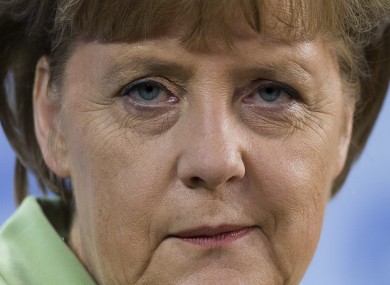 Angela Merkel speaking to the media last week.