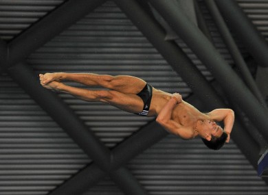 Tom Daley wins gold at today's British Diving Championships.