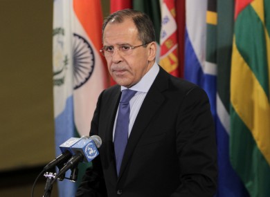Russian foreign minister Sergei Lavrov says Western countries are trying to blackmail Russia over its stance in the Syrian conflict.