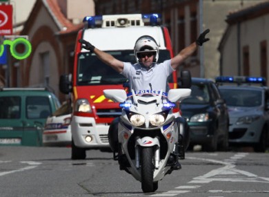 File photo of French police and ambulance services.