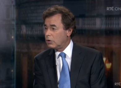Alan Shatter speaking on last night's The Week In Politics