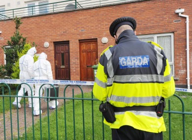 The crime scene in Mulhuddart in west Dublin last week.