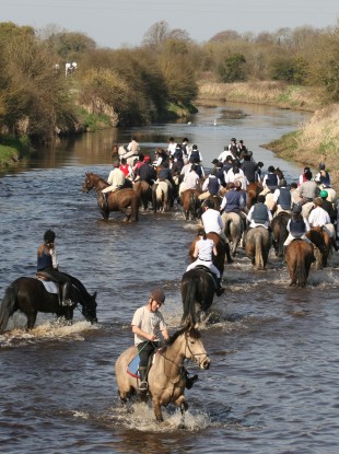 Riders from the North Kildare on the last hunt of the season in 2010.