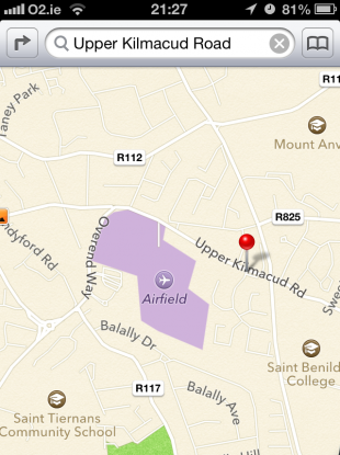 Airfield Park is a farm - but Apple's new map software, powered by Tomtom, takes the name a little too literally.