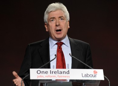 Alex White addresses the Labour Party conference in 2010. White is to be appointed the new junior health minister next week.
