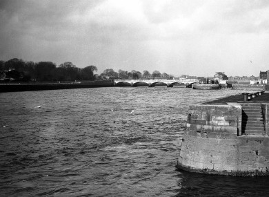 Lady of Limerick? The River Shannon photographed in 1937 looking upriver towards Wellesley Bridge in Limerick city.