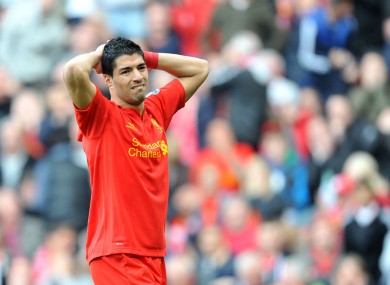 Luis Suarez: under pressure.