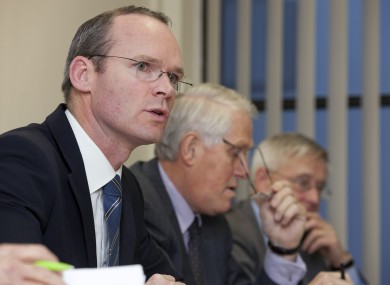 Minister Simon Coveney at the announcement today.