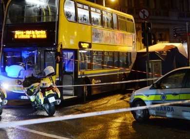 The scene where the incident occurred earlier this evening.