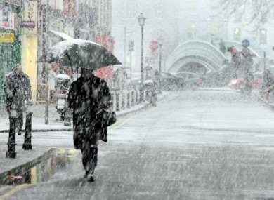 Snow in Dublin during the big freeze in 2009.